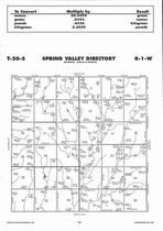 Spring Valley Township  Directory Map, McPherson County 2006